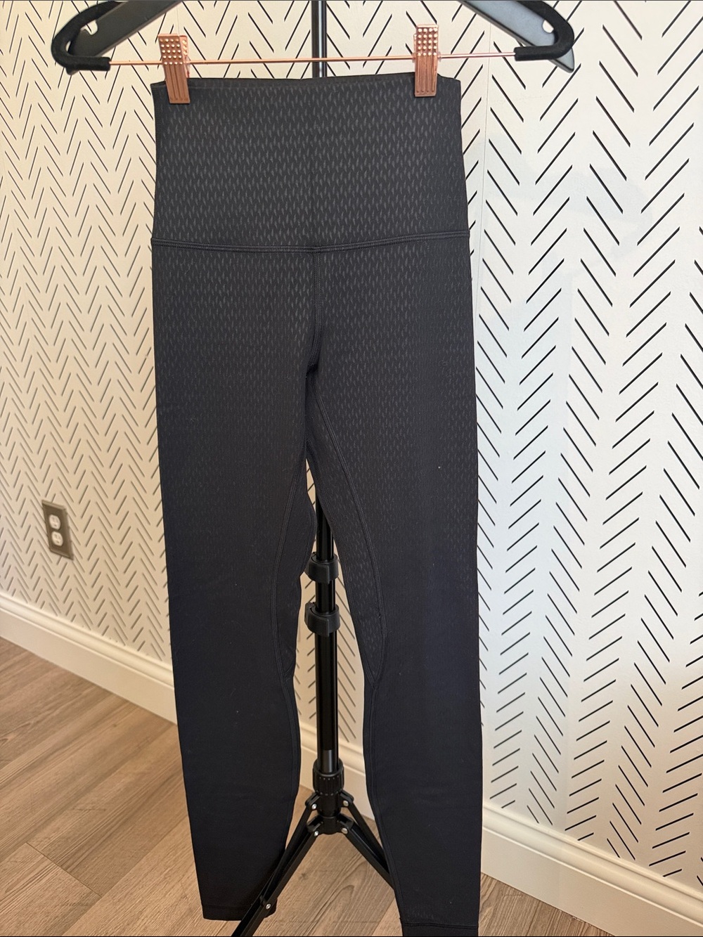 lululemon athletica Kids Black Ribbed High-Waist Leggings